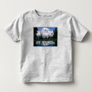 Camiseta De Bebé Monte Rainier   Reflejo en una laguna de montaña