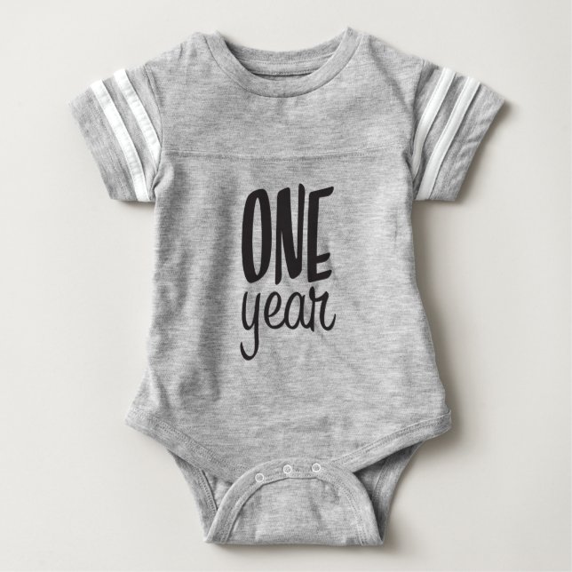 Camiseta De Bebé MONTHS OLD one year (Anverso)