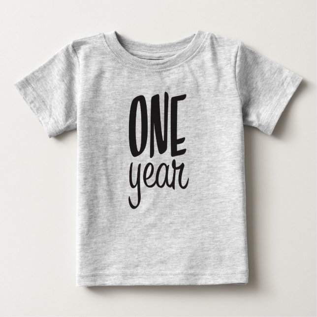 Camiseta De Bebé MONTHS OLD one year (Anverso)
