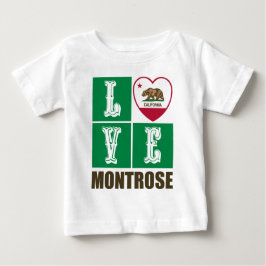 Camiseta De Bebé Montrosa cardíaca de bandera de la República de Ca