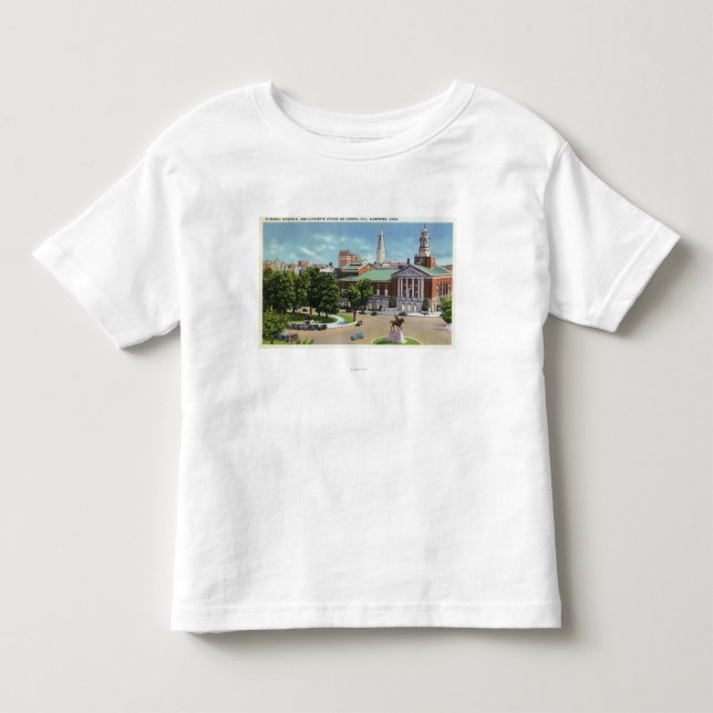 Camiseta De Bebé Monumento de Bushnell, estatua de Lafayette (Anverso)