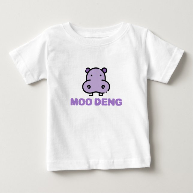 Camiseta De Bebé Moo Deng Baby Hippo (Anverso)