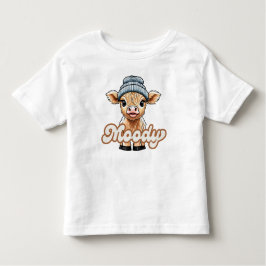 Camiseta De Bebé Moody Highland Cow Toddler T-Shirt