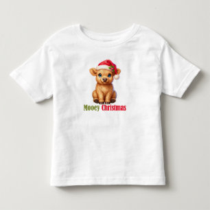 Camiseta De Bebé Mooey Cow Navidades Kids