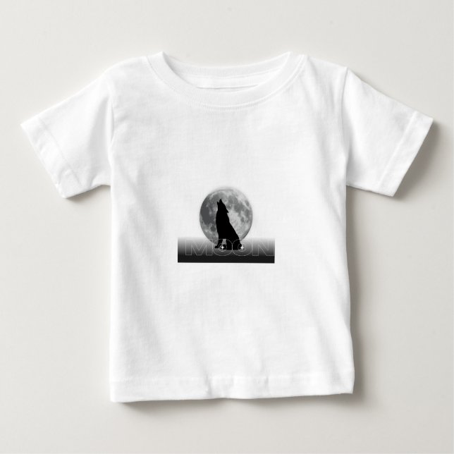 Camiseta De Bebé Moon Howl – Mystical Wolf Silhouette GraphiT-Shirt (Anverso)