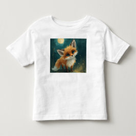 Camiseta De Bebé Moonlit Fox, Night Forest T-Shirt