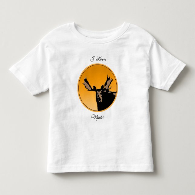 Camiseta De Bebé Moose al atardecer - Original Wildlife Art (Anverso)