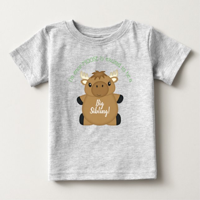 Camiseta De Bebé Moose Baby Shower (Anverso)