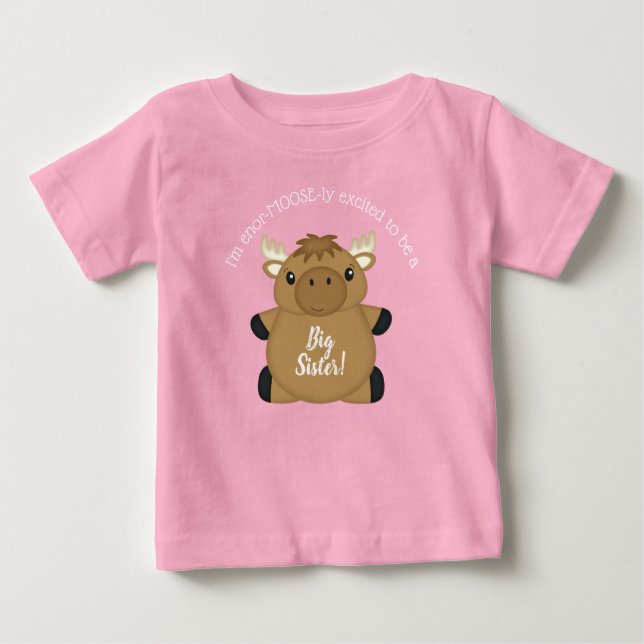 Camiseta De Bebé Moose Baby Shower Woodland (Anverso)