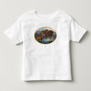 Camiseta De Bebé Moose in the Meadow