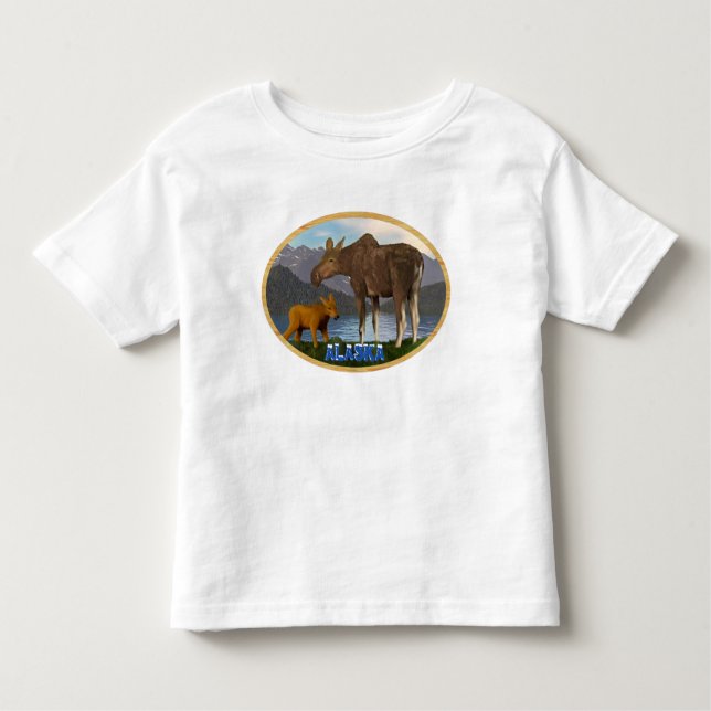 Camiseta De Bebé Moose in the Meadow (Anverso)
