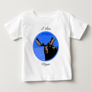 Camiseta De Bebé Moose in Winter - Original Wildlife Art