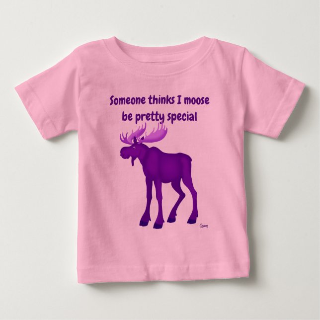 Camiseta De Bebé Moose Púrpura Brillante - Tutu Bodysuit (Anverso)