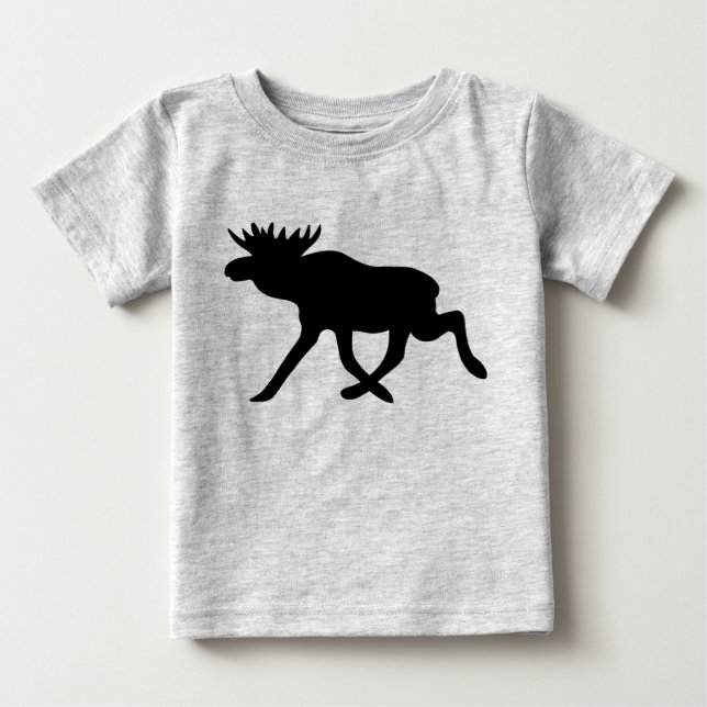 Camiseta De Bebé Moose Silhouette (Anverso)