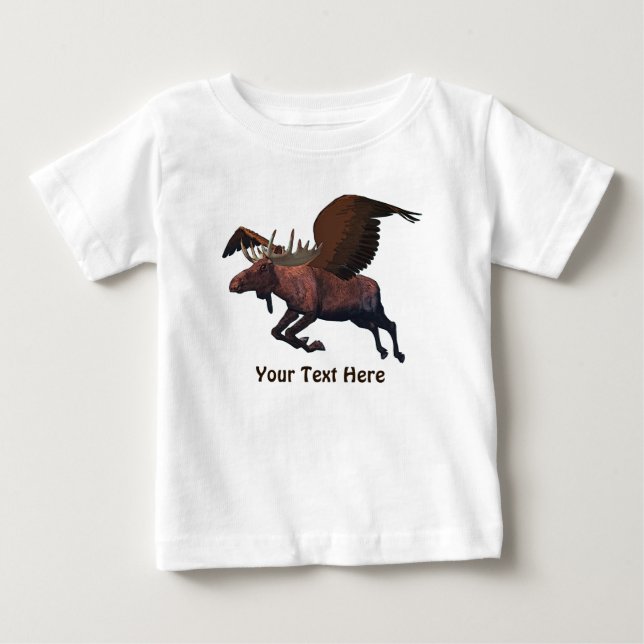 Camiseta De Bebé Moose volador (Anverso)