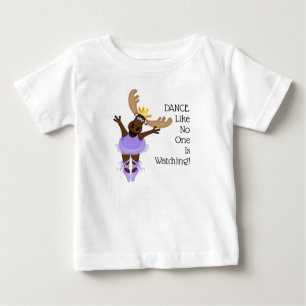 Camiseta De Bebé Mooserina, la torpe alce, espero que bailes