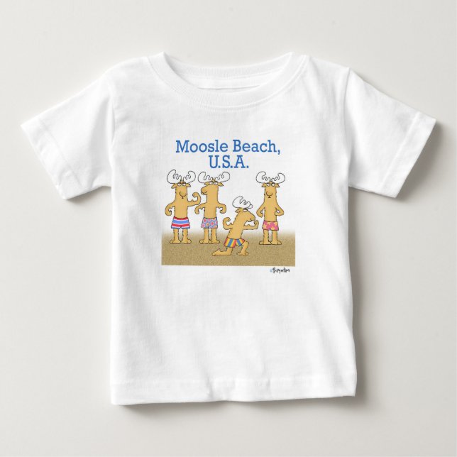 Camiseta De Bebé Moosle Beach, Estados Unidos (Anverso)