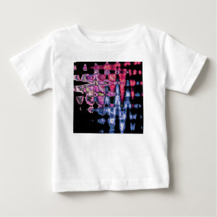 Camiseta De Bebé Morado Bonito, Gris Ceniza y Acuarela Negra