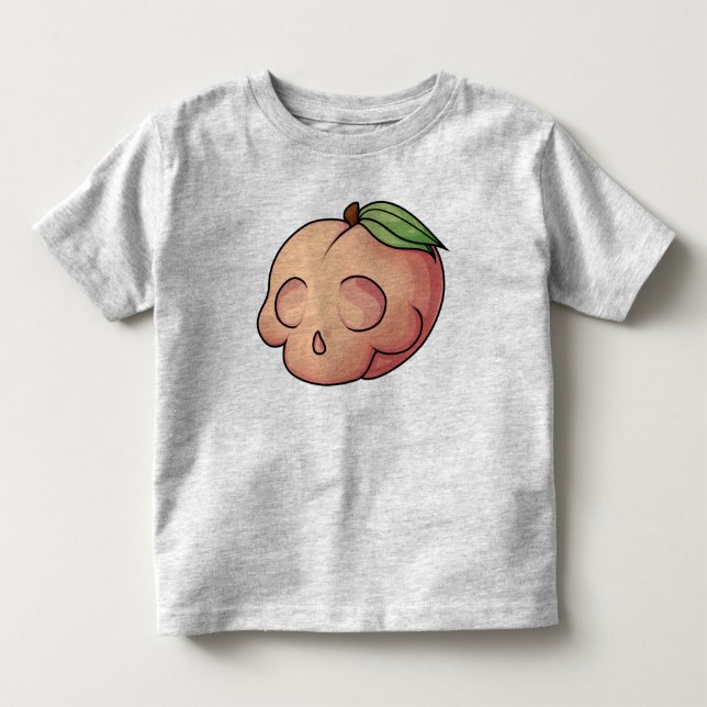 Camiseta De Bebé Mortal Barriga de cráneo (Anverso)