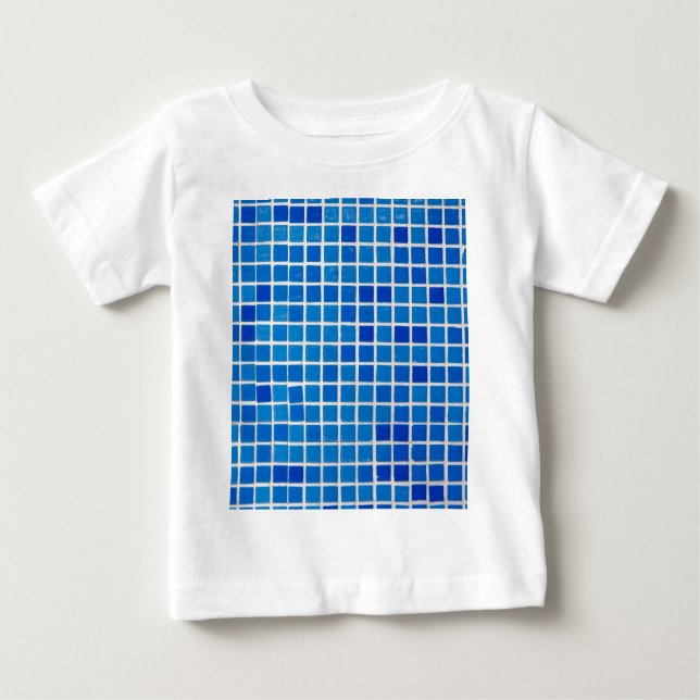 Camiseta De Bebé Mosaico azul (Anverso)