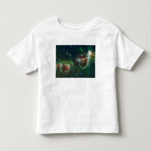 Camiseta De Bebé Mosaico infrarrojo de las nebulosas del corazón y