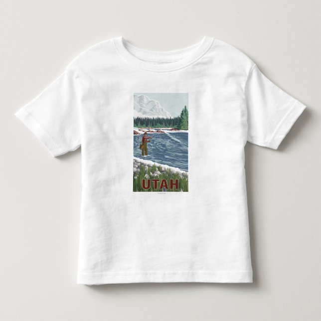 Camiseta De Bebé Mosca FishermanUtah (Anverso)