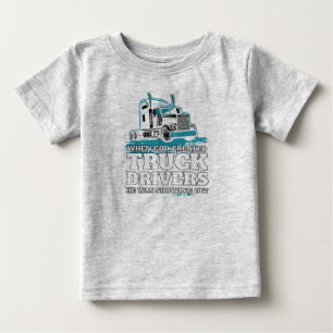 Camiseta De Bebé Mostrando a los Camioneros Creados Por Dios Gracio