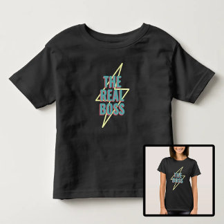 Camiseta De Bebé Mother and Son Daughter The Real Boss