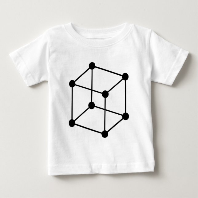 Camiseta De Bebé Motif de cubo isométrico - Negro (Anverso)