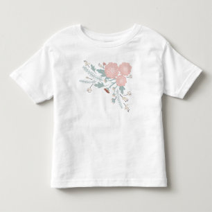 Camiseta De Bebé Motif. mezcla de flor de color azul dulce rosa