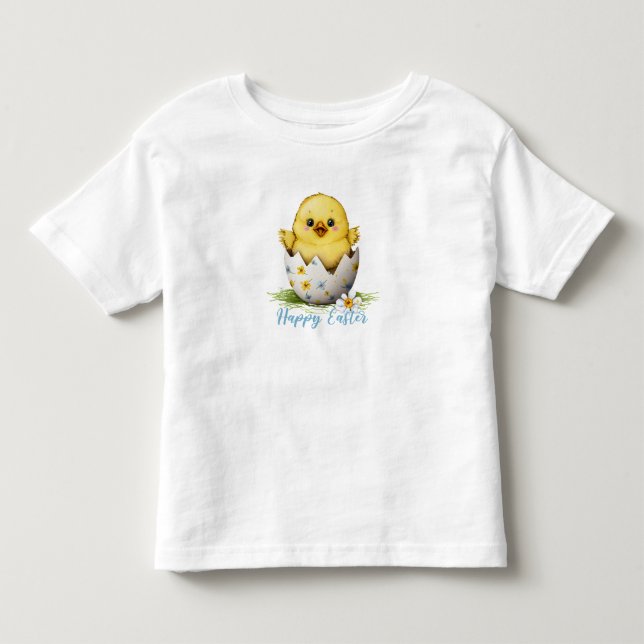 Camiseta De Bebé Motif Œufs de Pâques Poussin Éclosion Joyeuse (Anverso)