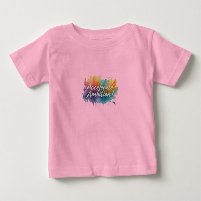 Camiseta De Bebé Motivación multicolor: acelerar ambición (Anverso)