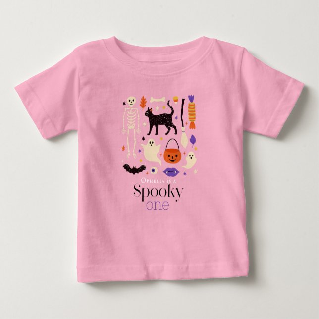 Camiseta De Bebé Motivos De Halloween Fantasmas Primer Cumpleaños R (Anverso)