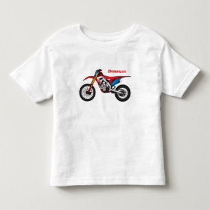 Camiseta De Bebé Moto de moto de tierra roja