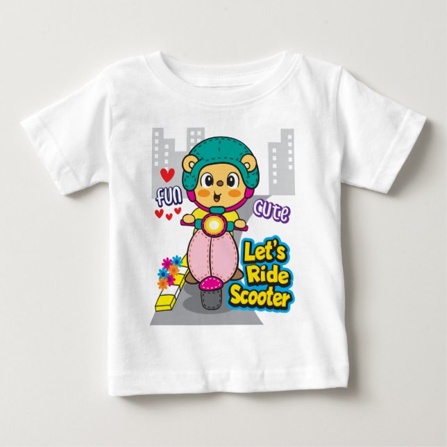 Camiseta De Bebé Motocicleta Bear (Anverso)