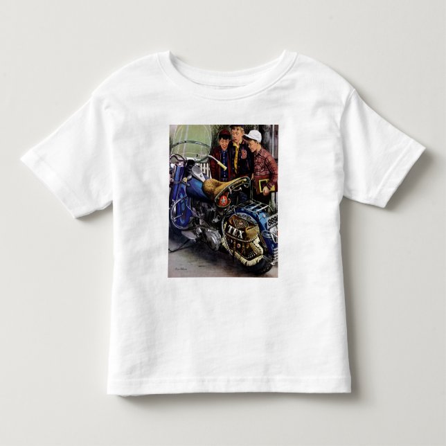 Camiseta De Bebé Motocicleta de Tex (Anverso)