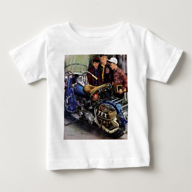 Camiseta De Bebé Motocicleta de Tex (Anverso)