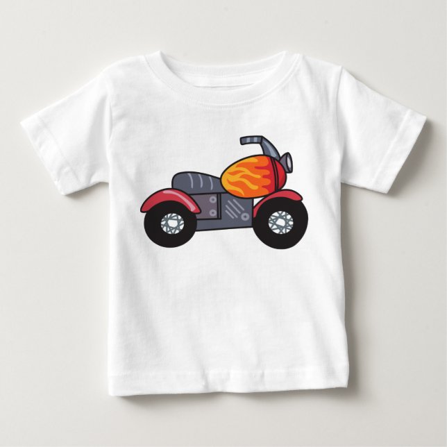 Camiseta De Bebé Motocicleta infantil (Anverso)