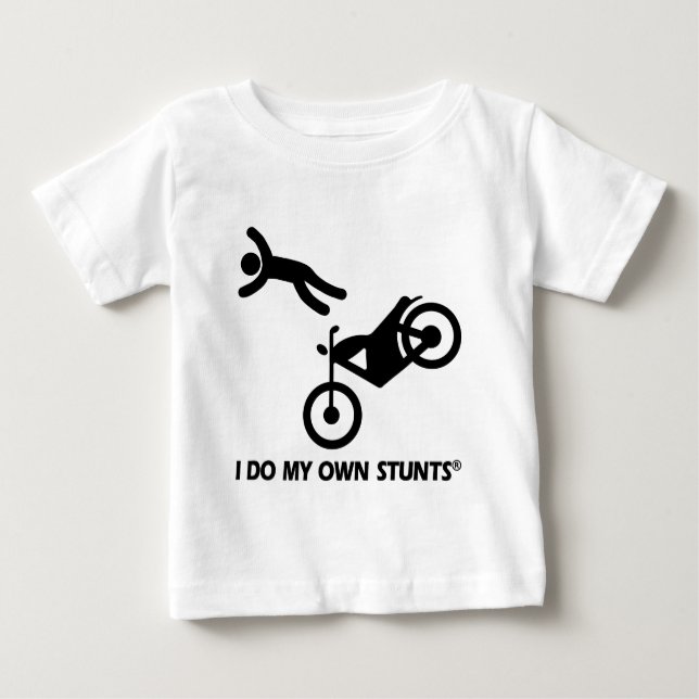 Camiseta De Bebé Motocicleta mis propios trucos (Anverso)