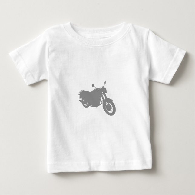 Camiseta De Bebé Motocicleta: perfil de esquema: (Anverso)