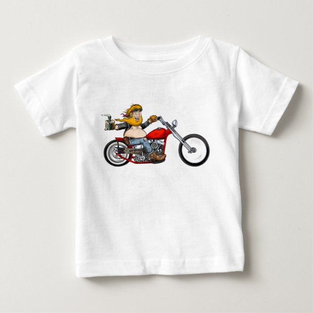 Camiseta De Bebé Motociclista Biker moto (Anverso)