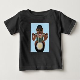 Camiseta De Bebé Motociclista Pit Bull en motocicleta
