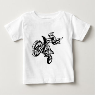 Camiseta De Bebé Motocrós de la motocicleta del motorista