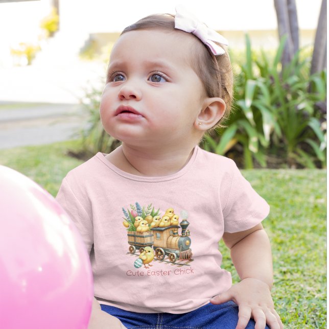 Camiseta De Bebé Motor De Tren Cargado Con Chicas De Pascua (Subido por el creador)