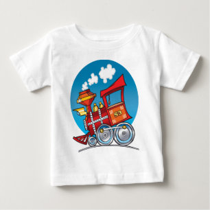 Camiseta De Bebé Motor del tren del dibujo animado