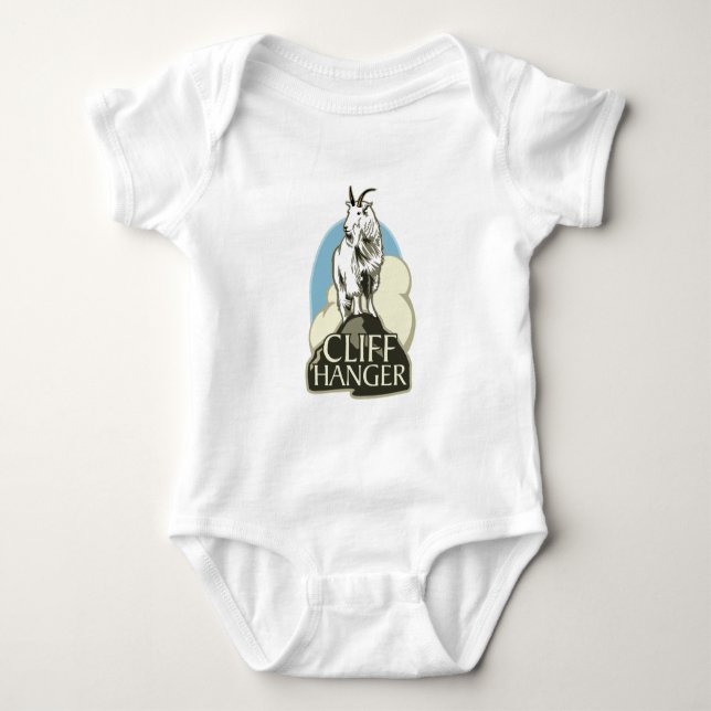Camiseta De Bebé Mountain Goat Cliffhanger (Anverso)