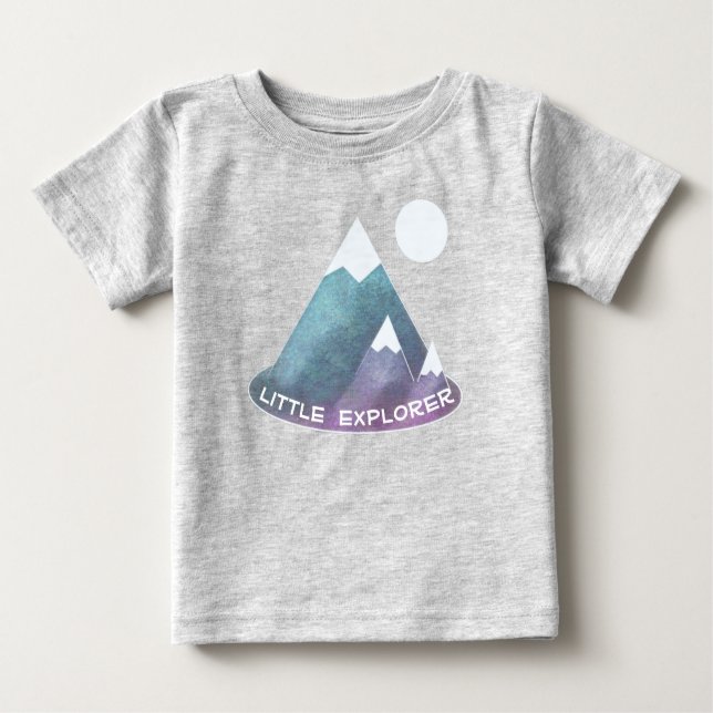 Camiseta De Bebé Mountain Scene Little Explorer (Anverso)