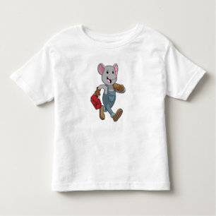 Camiseta De Bebé Mouse como Handyman con Cuadro de herramientas