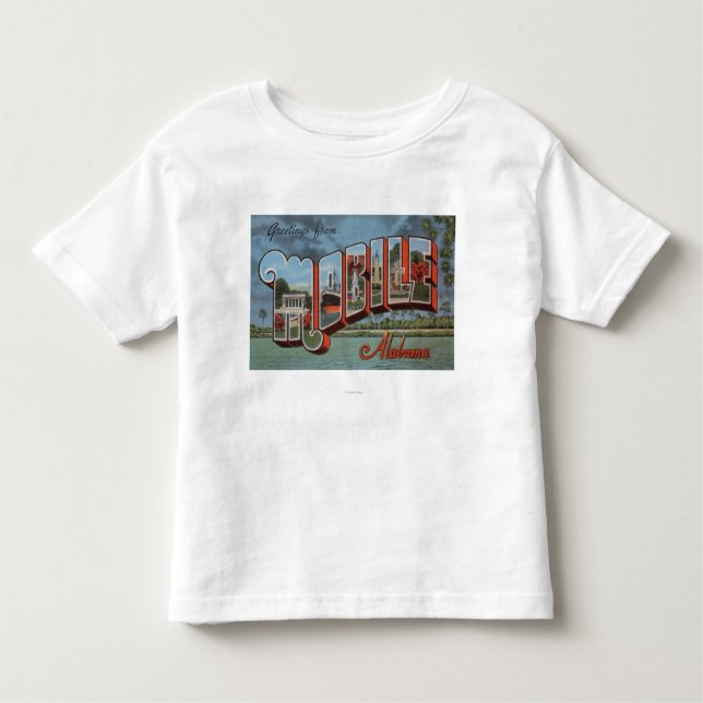 Camiseta De Bebé Móvil, Alabama (escena del río) (Anverso)