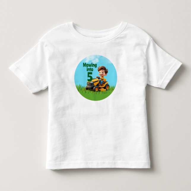Camiseta De Bebé Mowing In Lawn Mower Birthday (Anverso)
